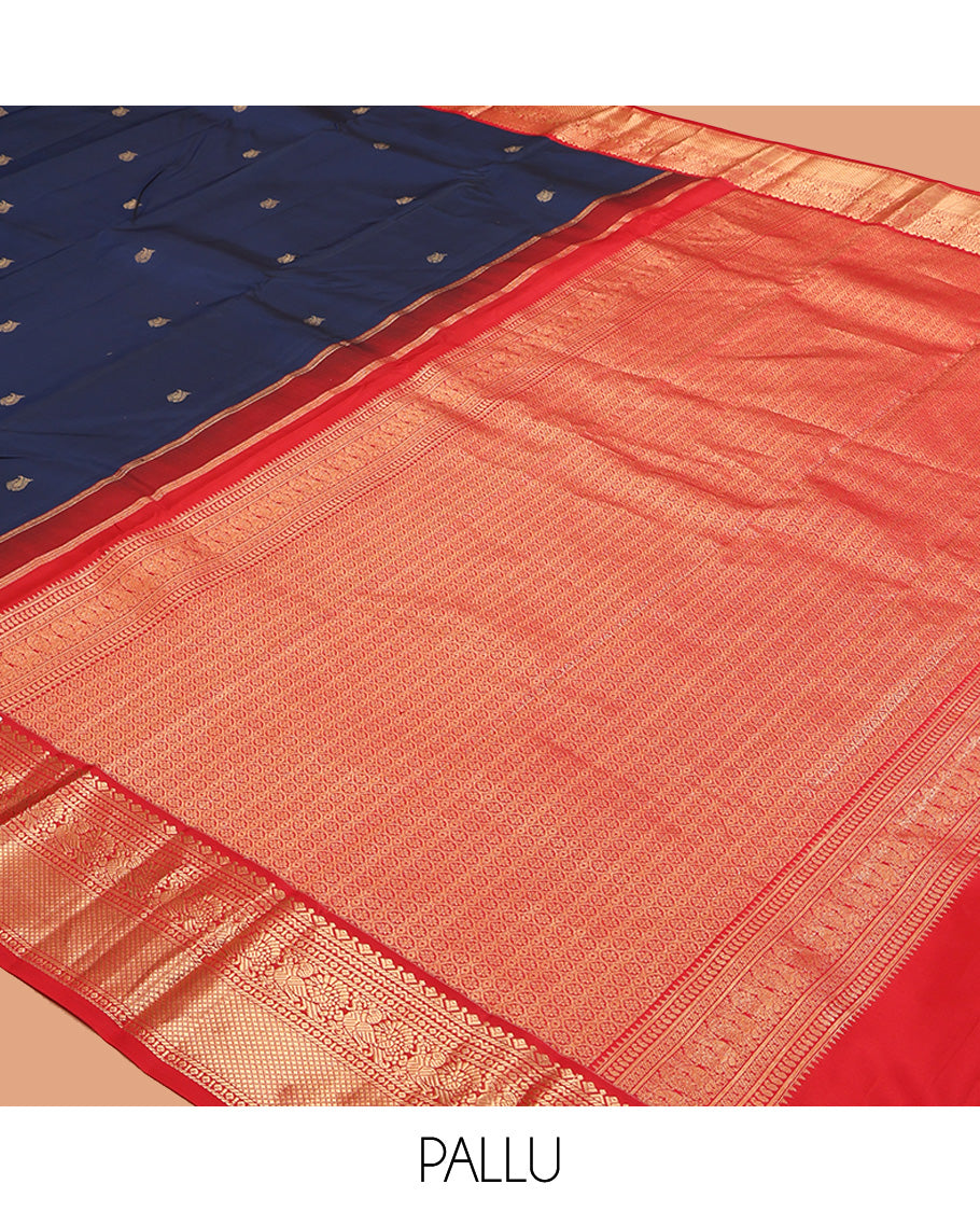 Blue Kanchipuram Silk Saree