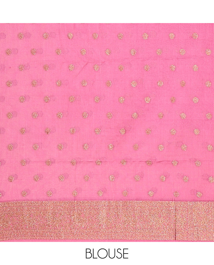 Pink Fancy Crepe Saree