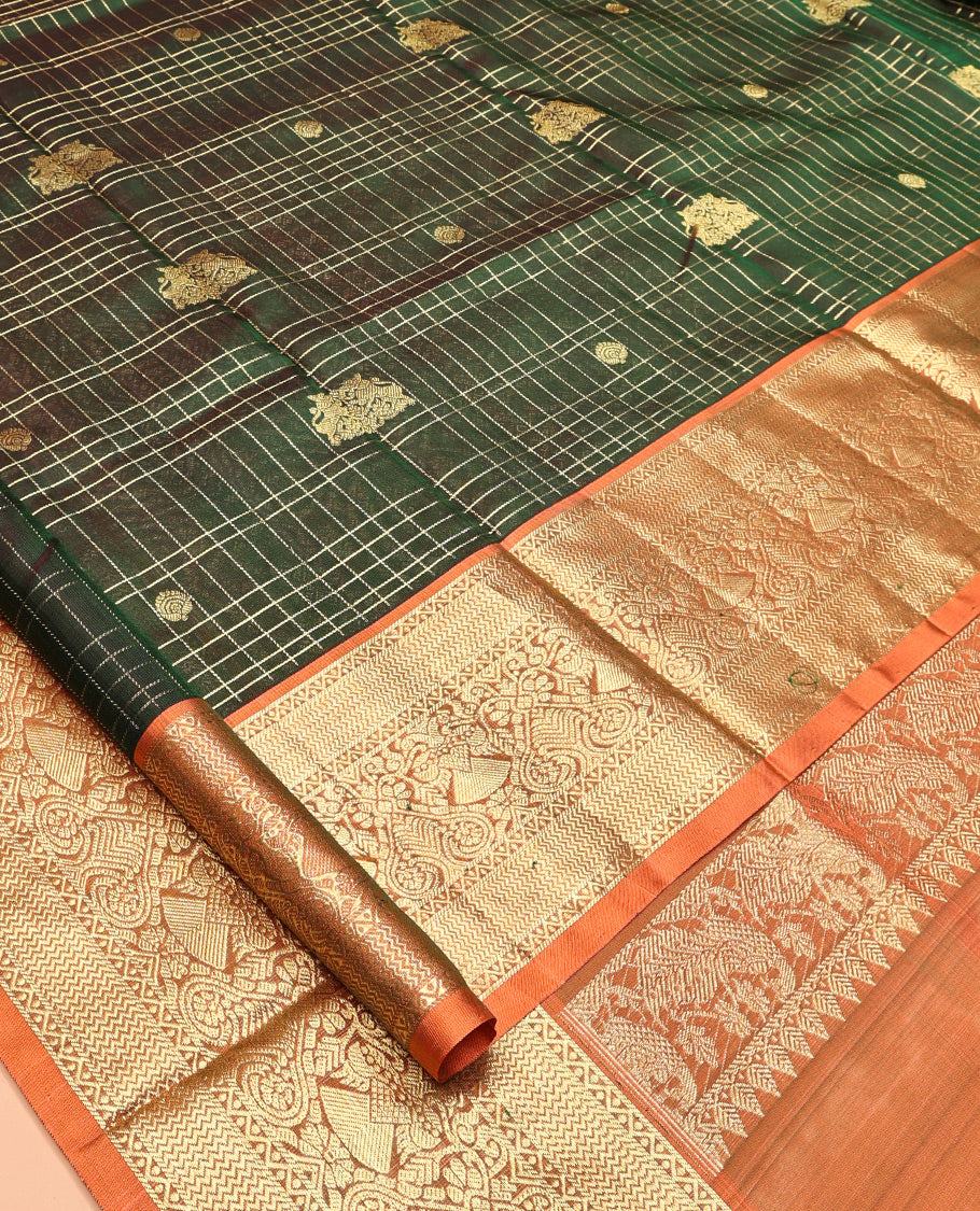 Green Venkatagiri Silk Saree