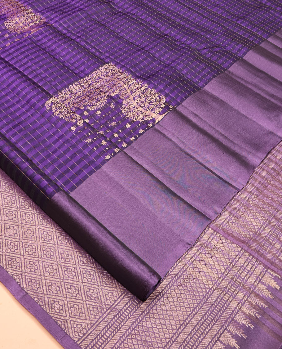 Violet Mayuri Lite Silk Mix Saree