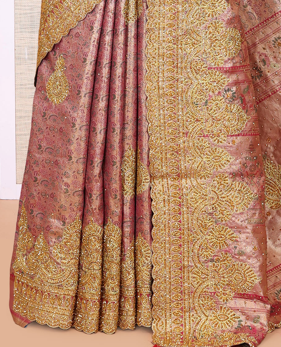 Pink Mysore Silk Saree