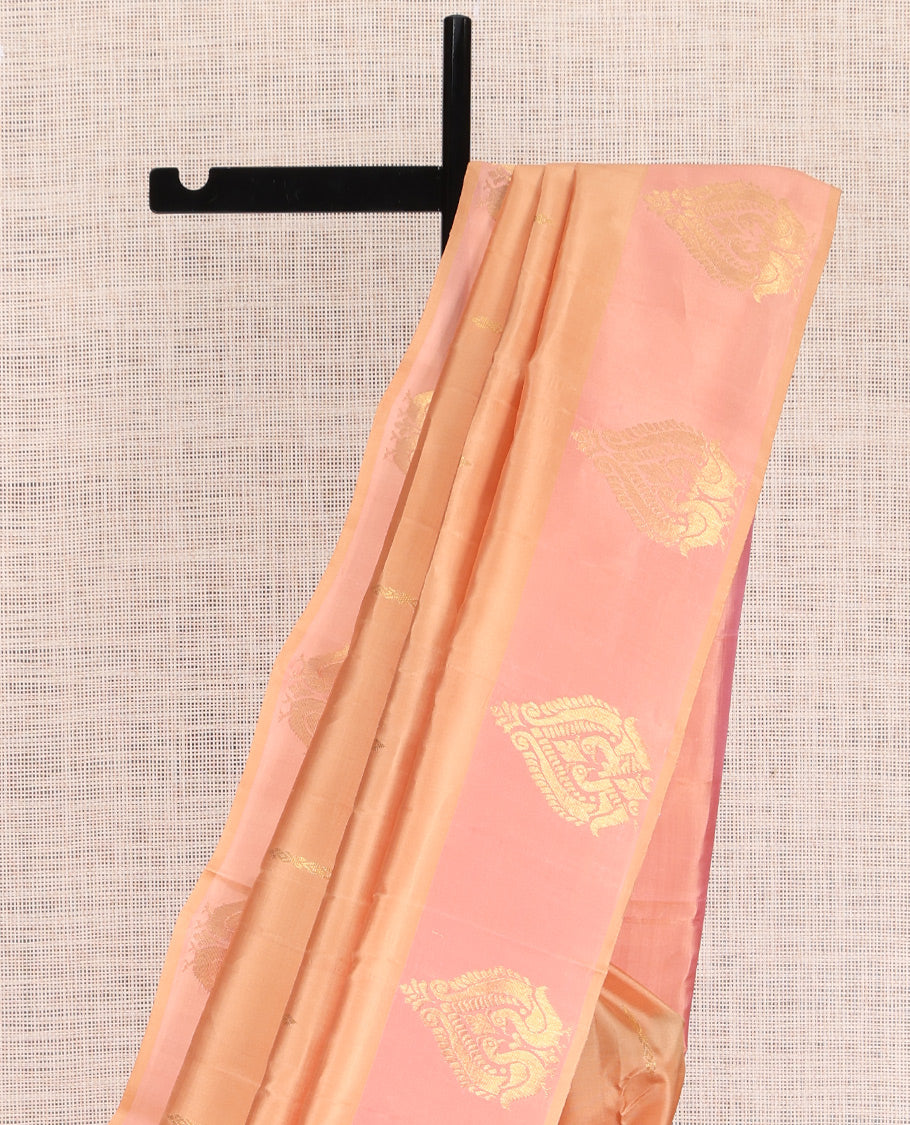 Pale Orange Kanchipuram Silk Saree