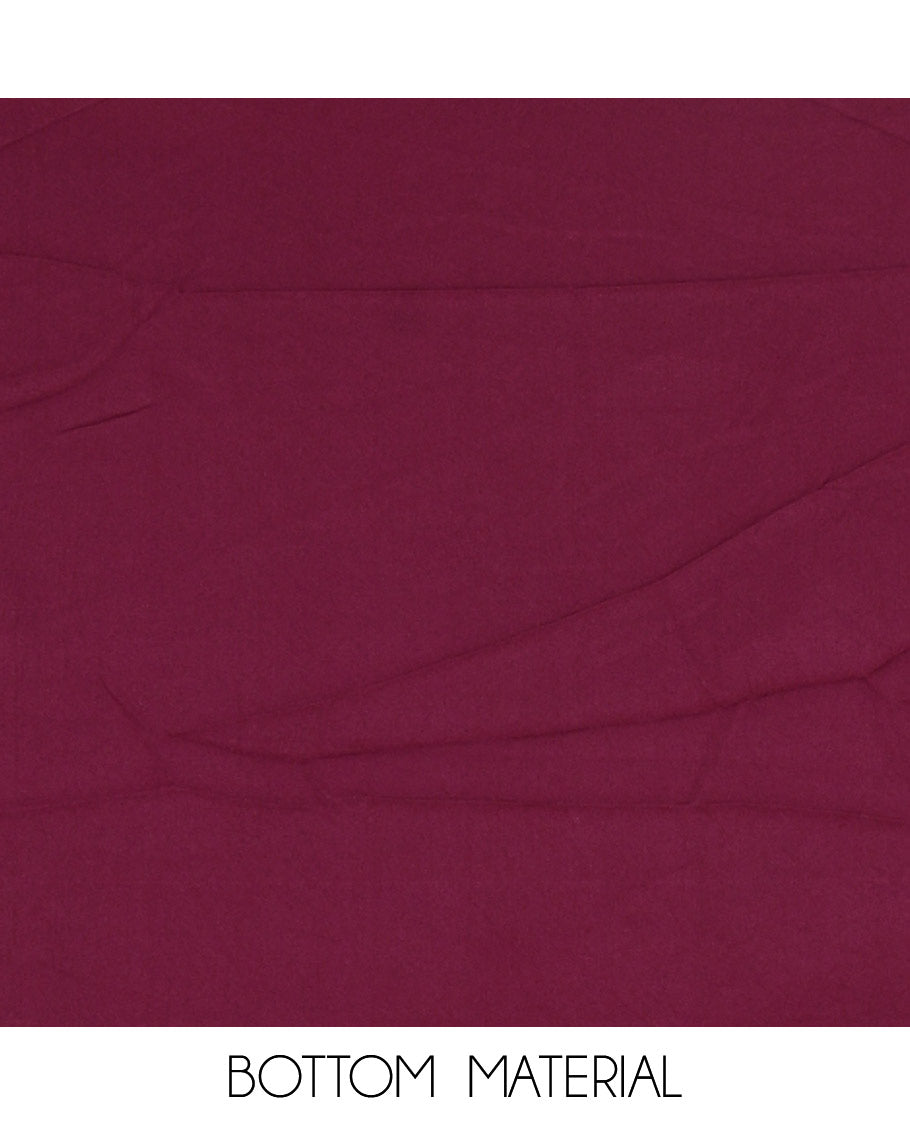 Purple velvet organza material chudidar set, micro stone embedded with floral micro-stone embroidered top, Italian crepe bottom, and micro stone embroidered dupatta