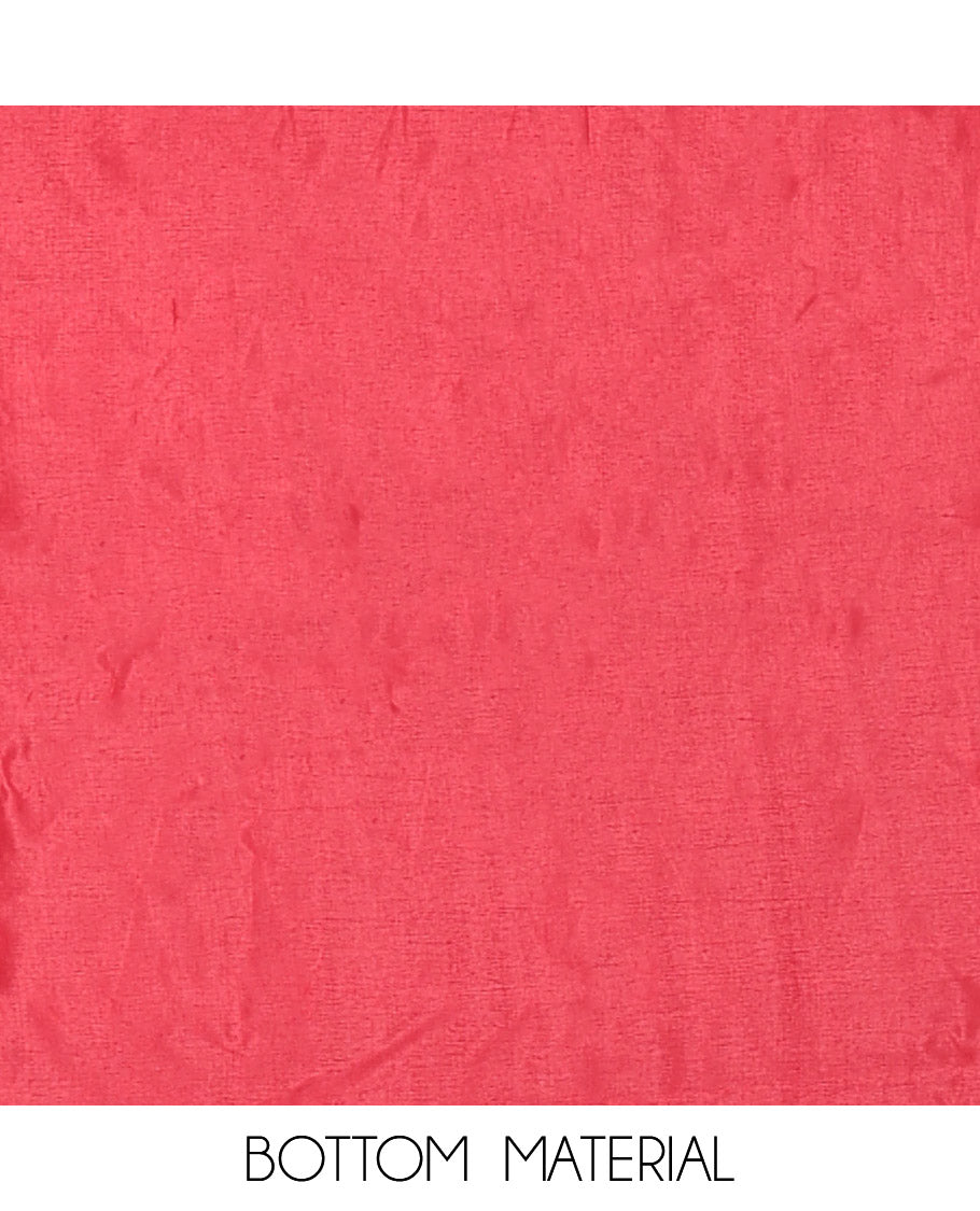 Maroon Vichitra Silk Material Churidar Set, Subtly Made Plain Top, a Plain Santoon Bottom, and Paired with a Vichitra Silk Bandhani Dot Enclosed Checked Dupatta