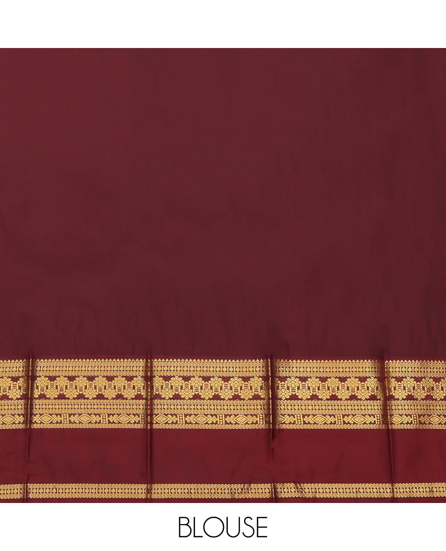 Green Rettai Pattu Border Traditional Budget Silk Saree