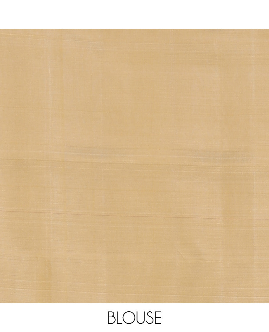 Borderless Sandal Mayuri Lite Silk Mix Saree