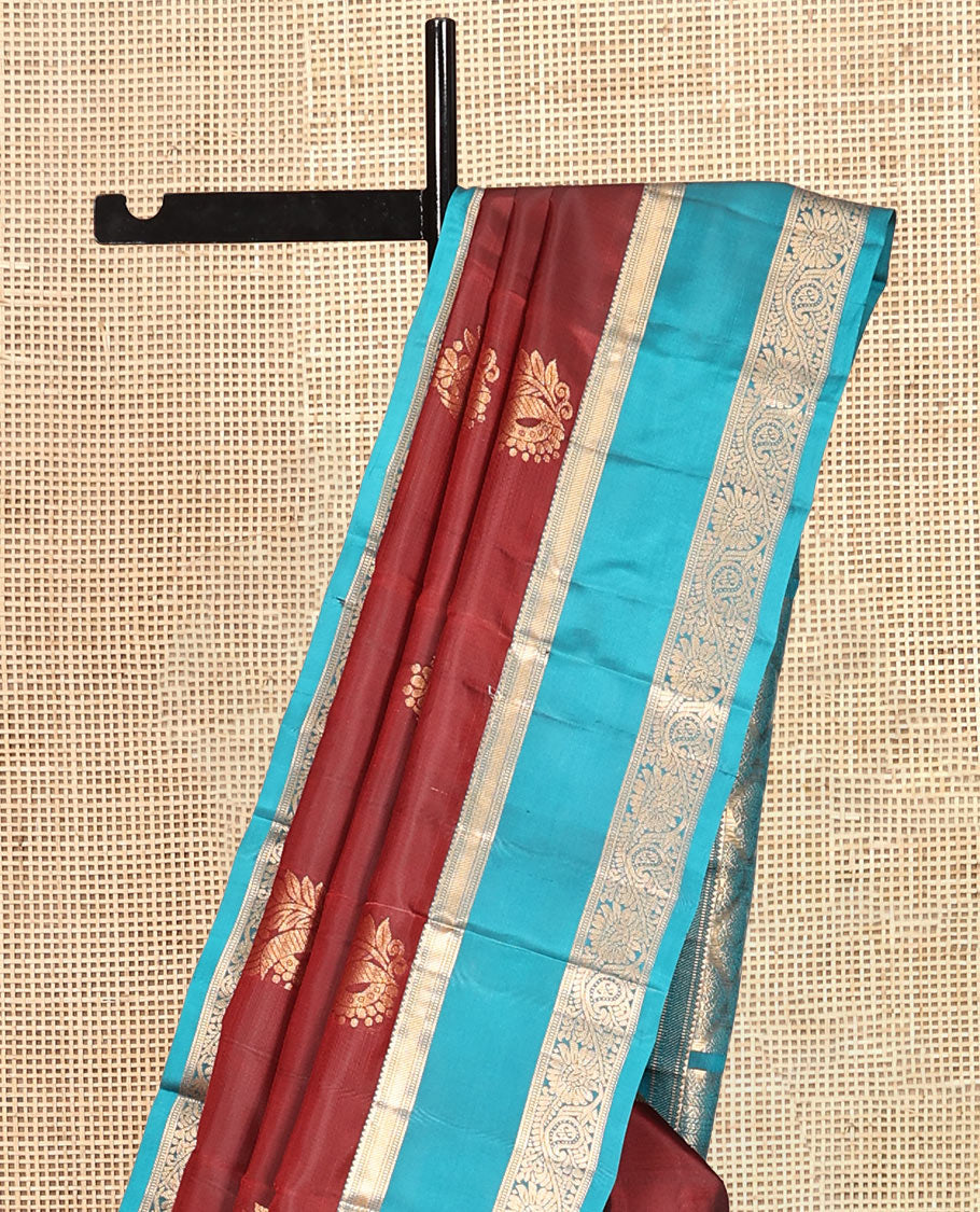 Red Mayuri Lite Silk Mix Saree