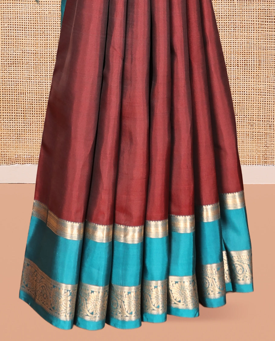 Red Mayuri Lite Silk Mix Saree