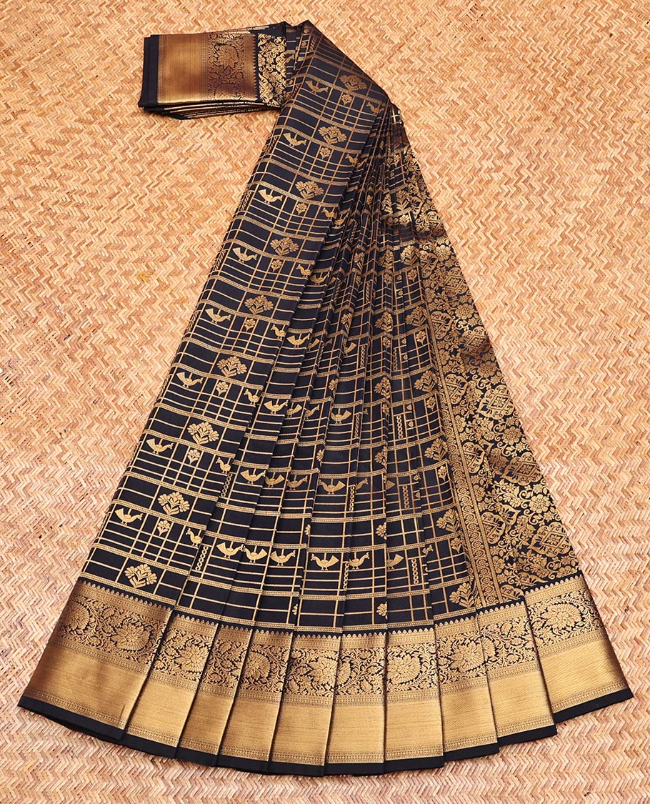 Navy Blue Budget Silk Saree
