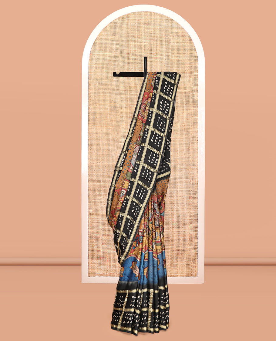 Brown-Base Dola Silk