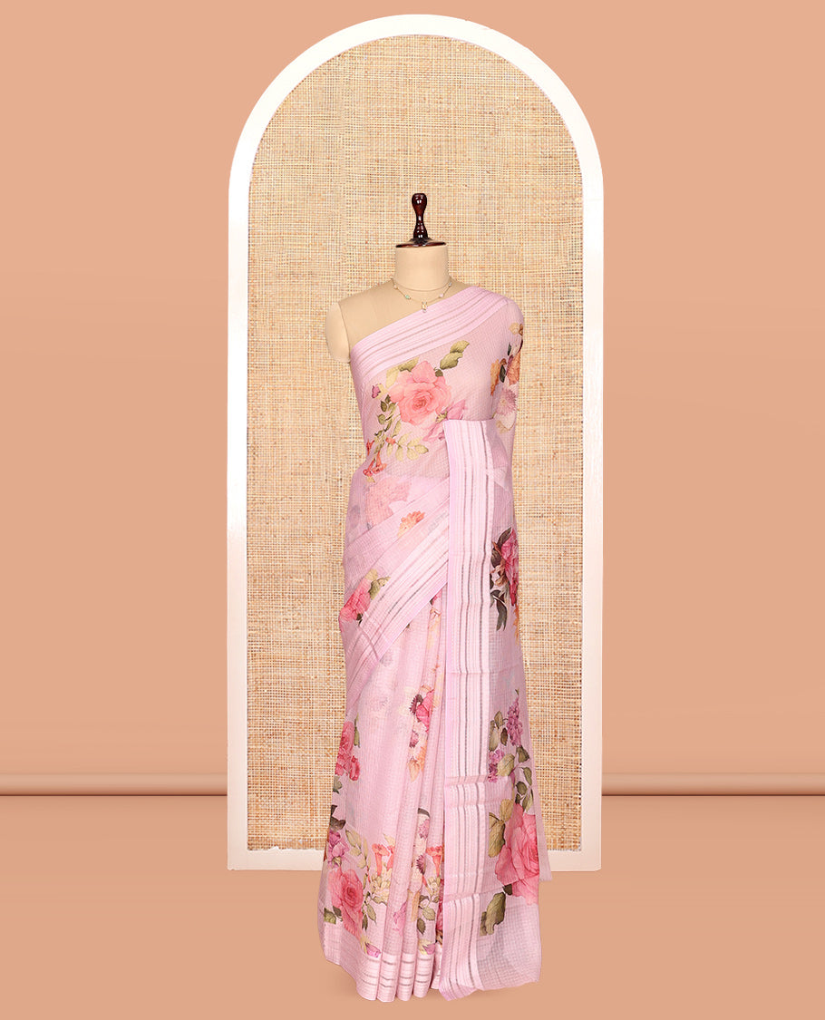 Lavender Kota Saree