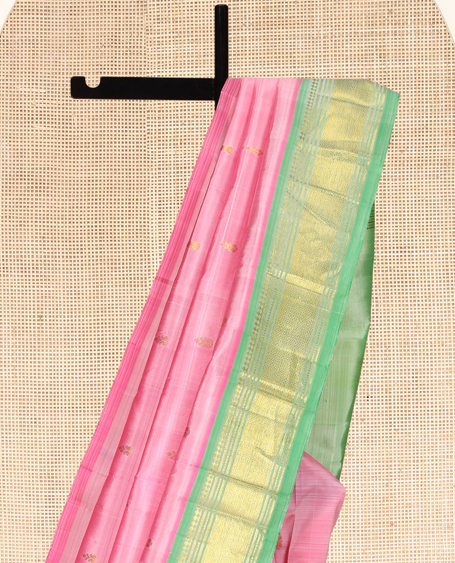 Pink Kanchipuram Silk Saree