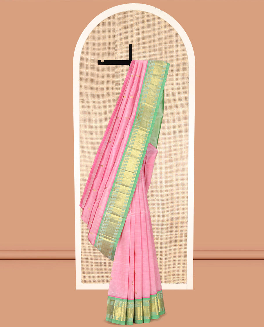 Pink Kanchipuram Silk Saree