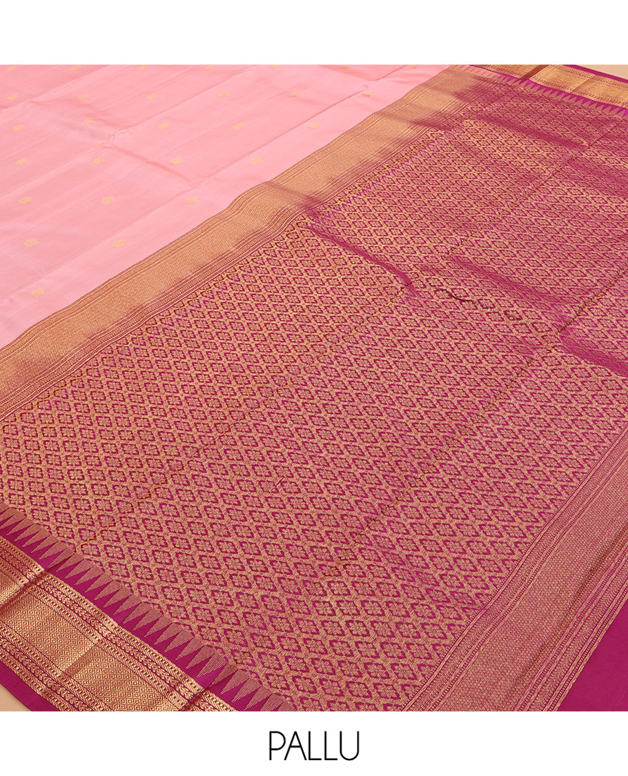 Pink Kanchipuram Silk Saree