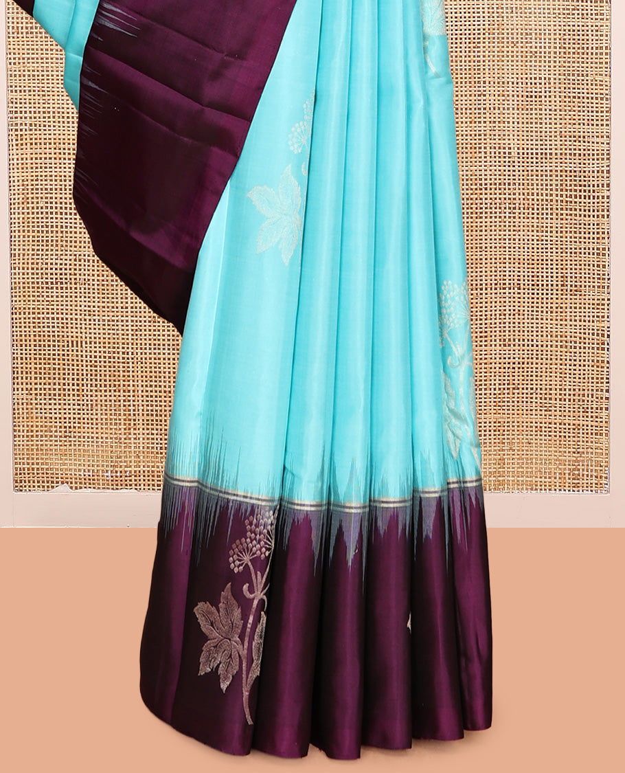 Blue Mayuri Soft Silk Saree