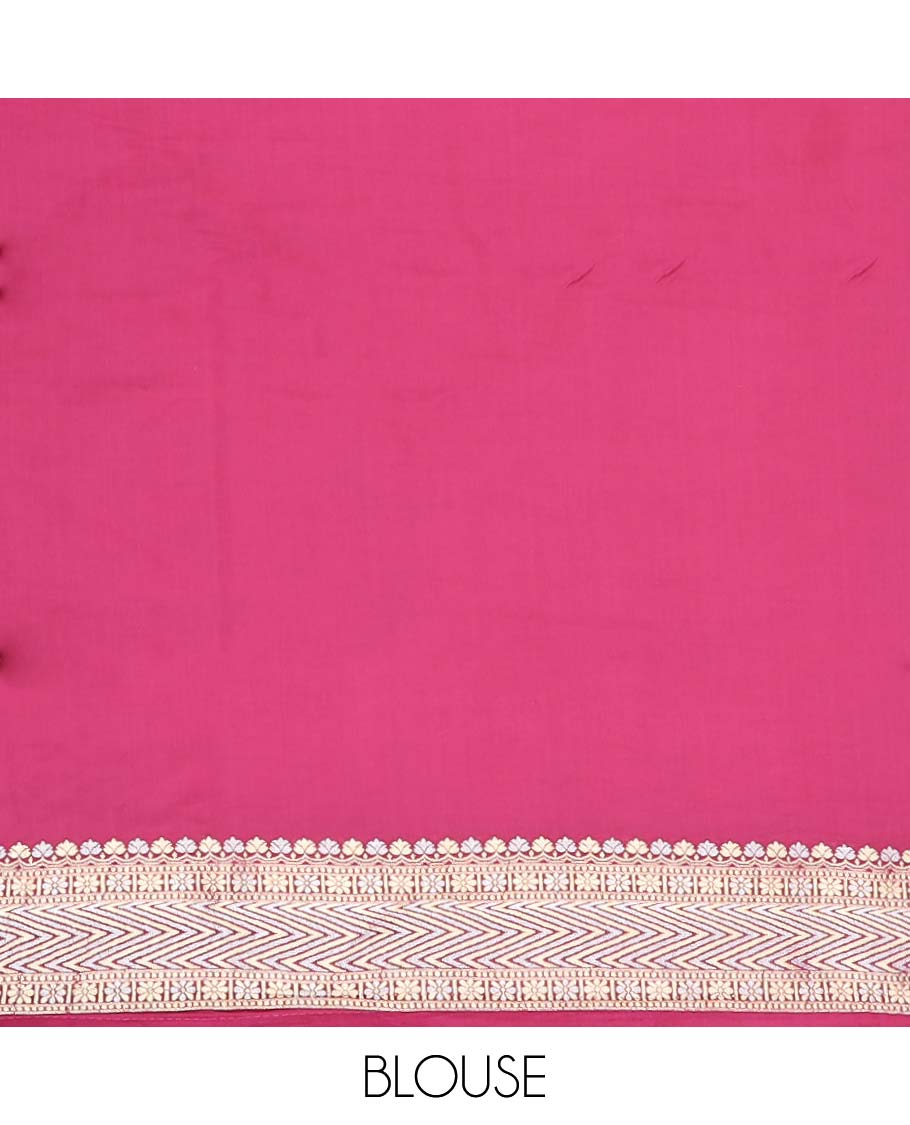 Maroon floral motifs mushru silk saree with self bird design border & floral jaal design pallu