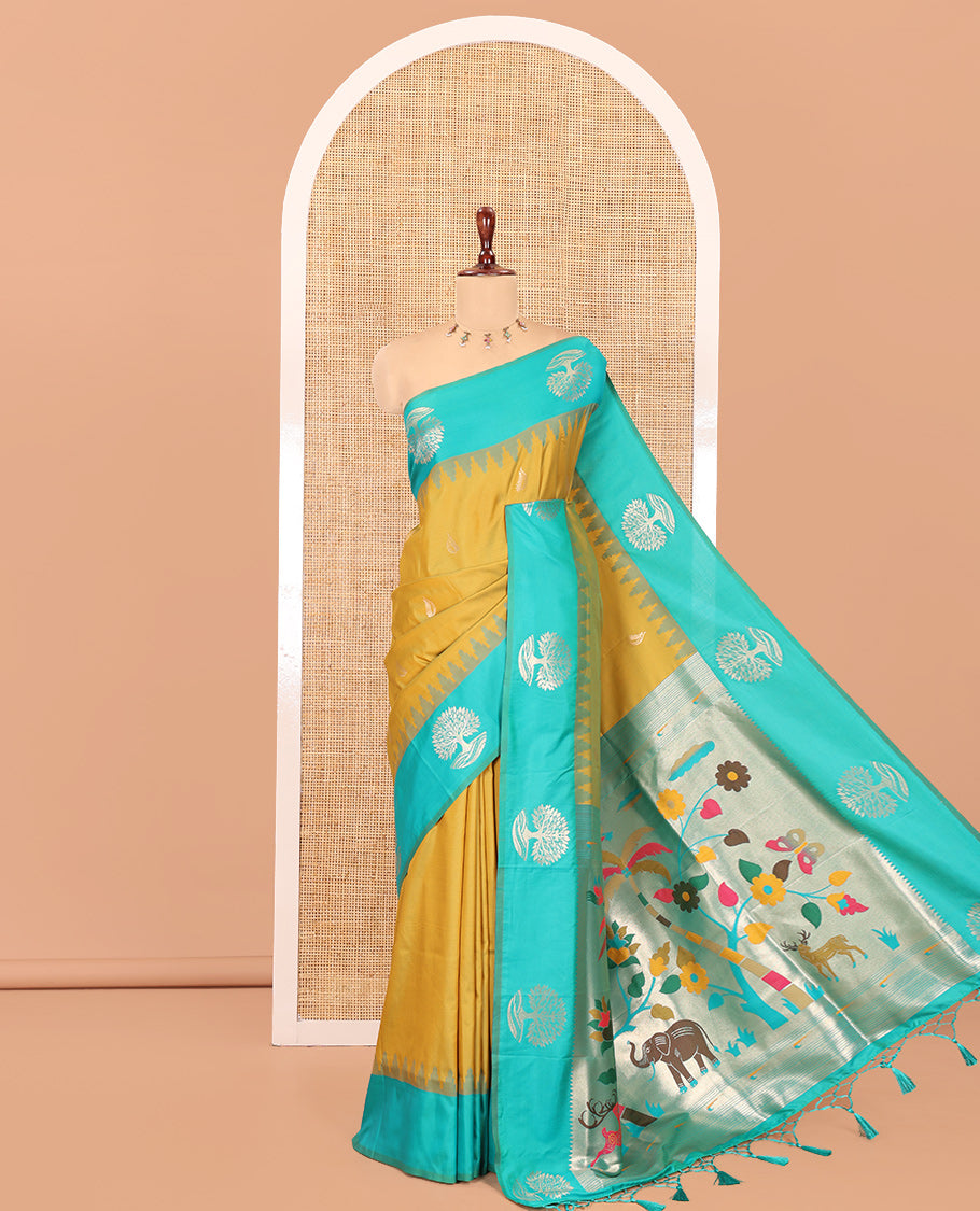 Lemon Yellow Elite Soft Silk Saree