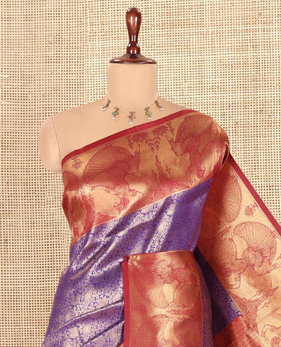 Violet Semi-Soft Silk Saree