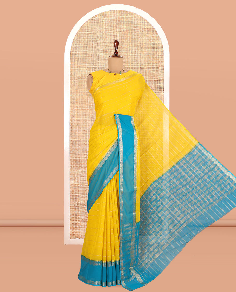 Yellow Georgette Saree