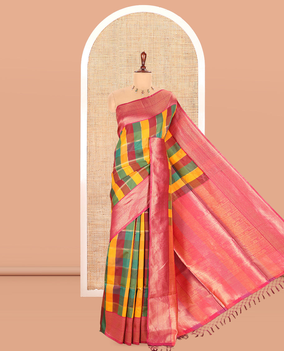 Rani Pink Fancy Softy Silk Saree