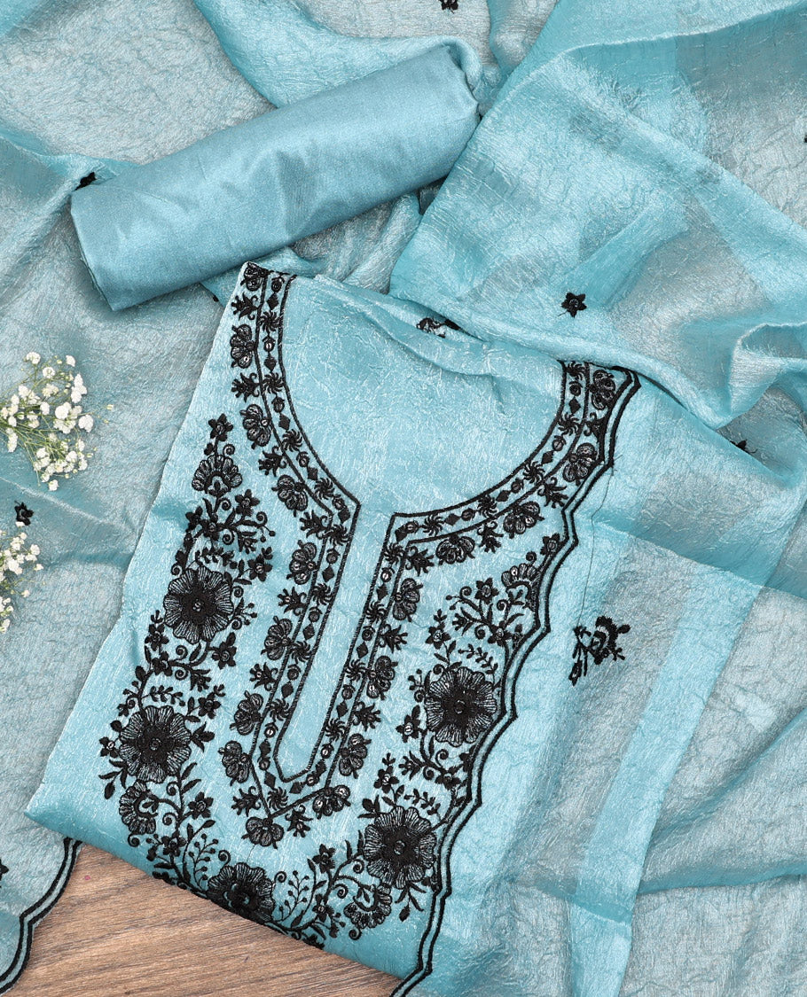 Blue Material Chudidar Set