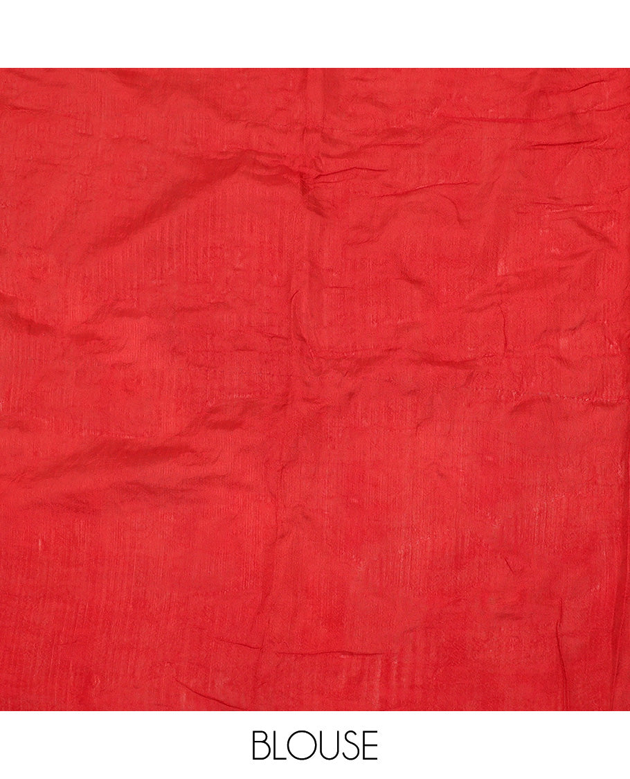 Orange Bandhani Dola Silk Saree