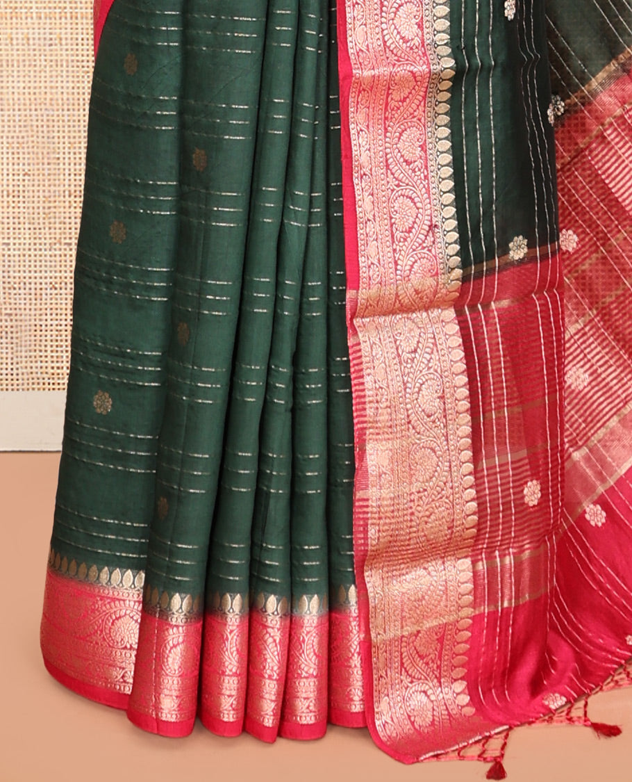 Green Assam Silk Saree