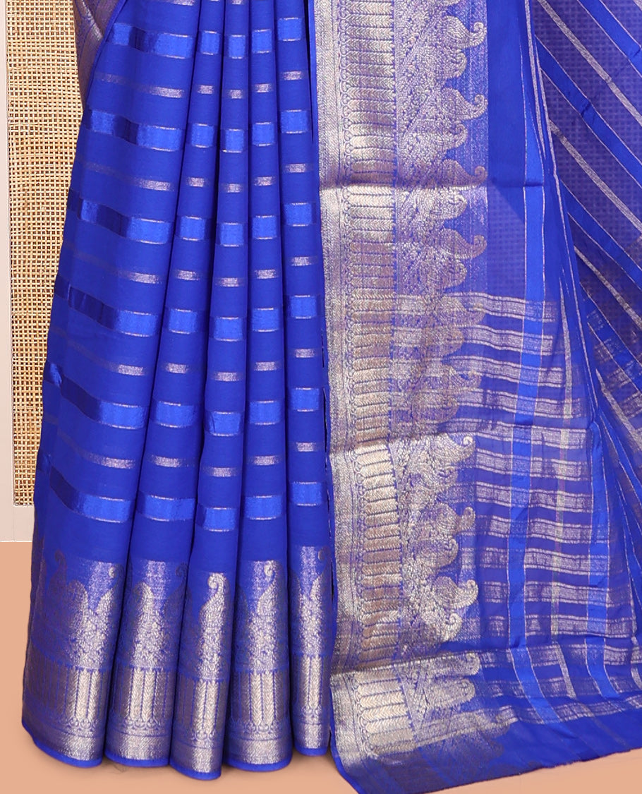 Royal Blue Semi Mysore Silk Saree