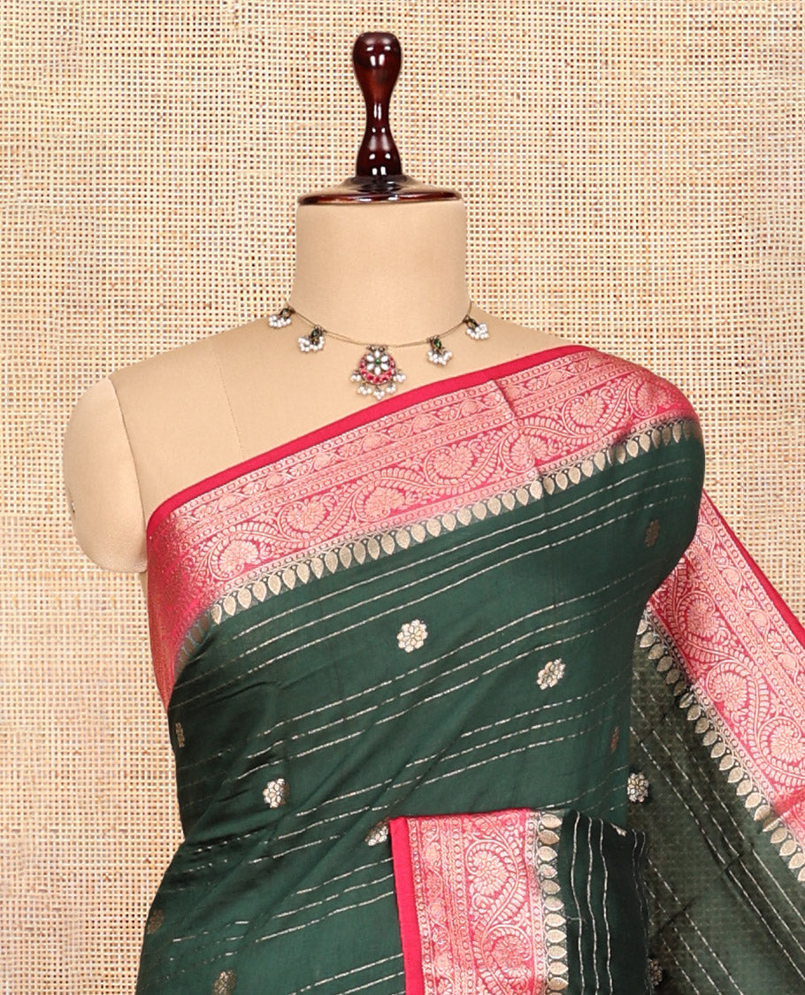 Green Assam Silk Saree