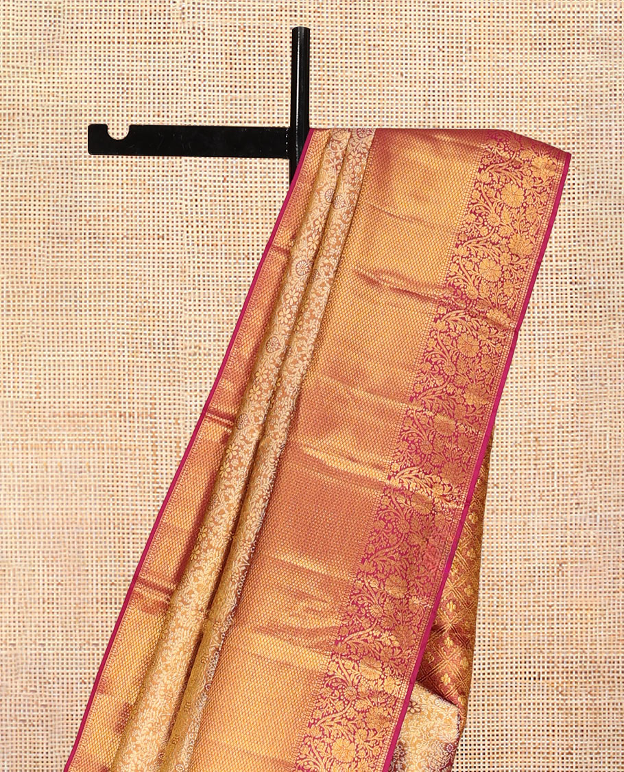 Magenta Kanchipuram Tissue Silk Saree