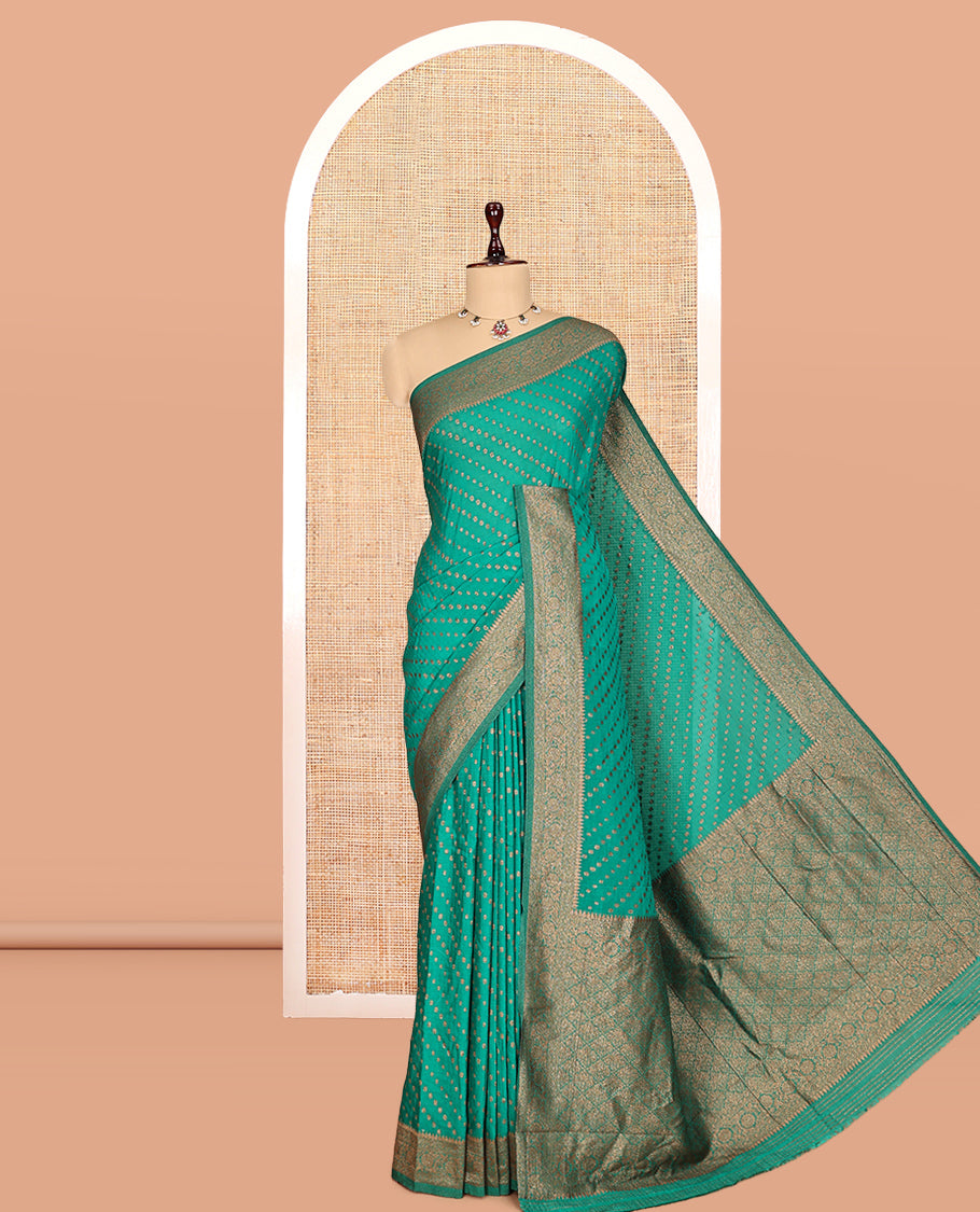 Green Fancy Crepe Saree