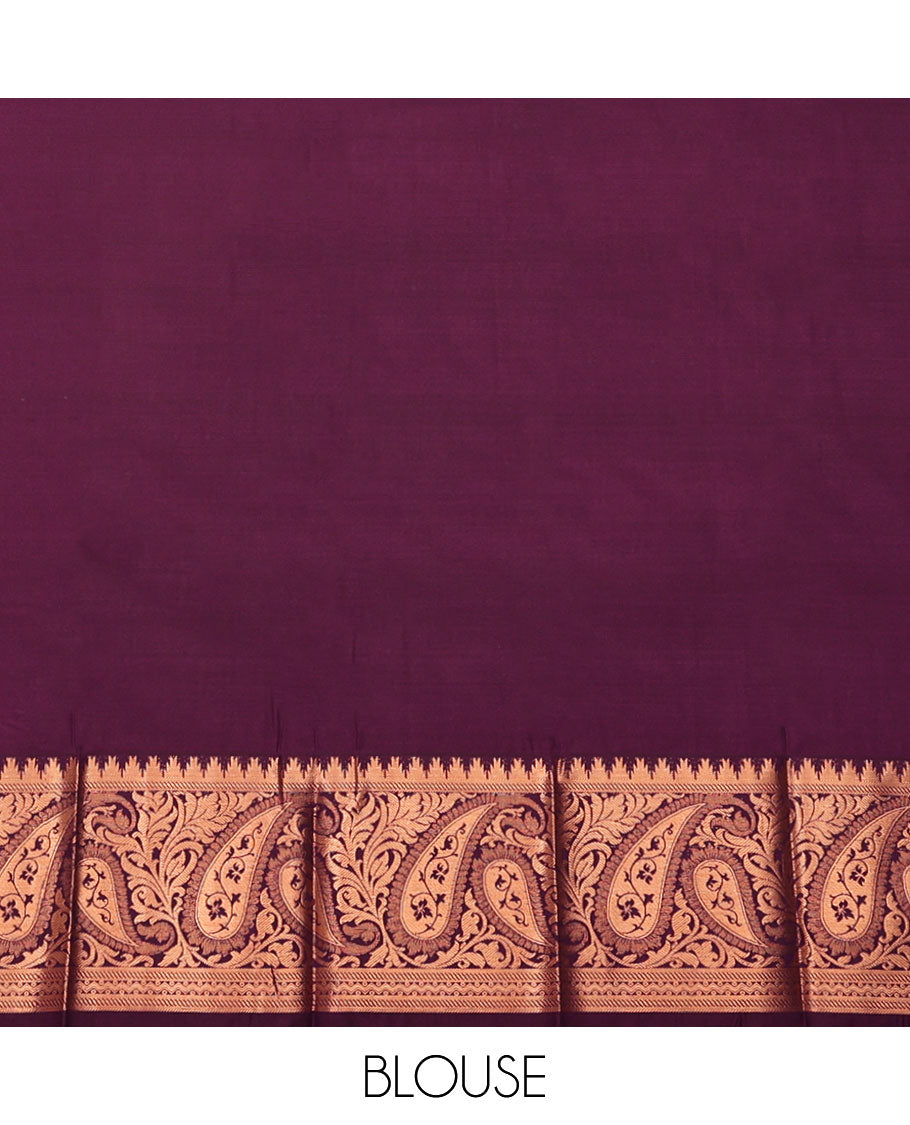 Pink Budget Silk Saree, Embellished with Jacquard, Complemented by Contrast Paisley Zari Border, Intricate Pallu, and a Contrast Blouse