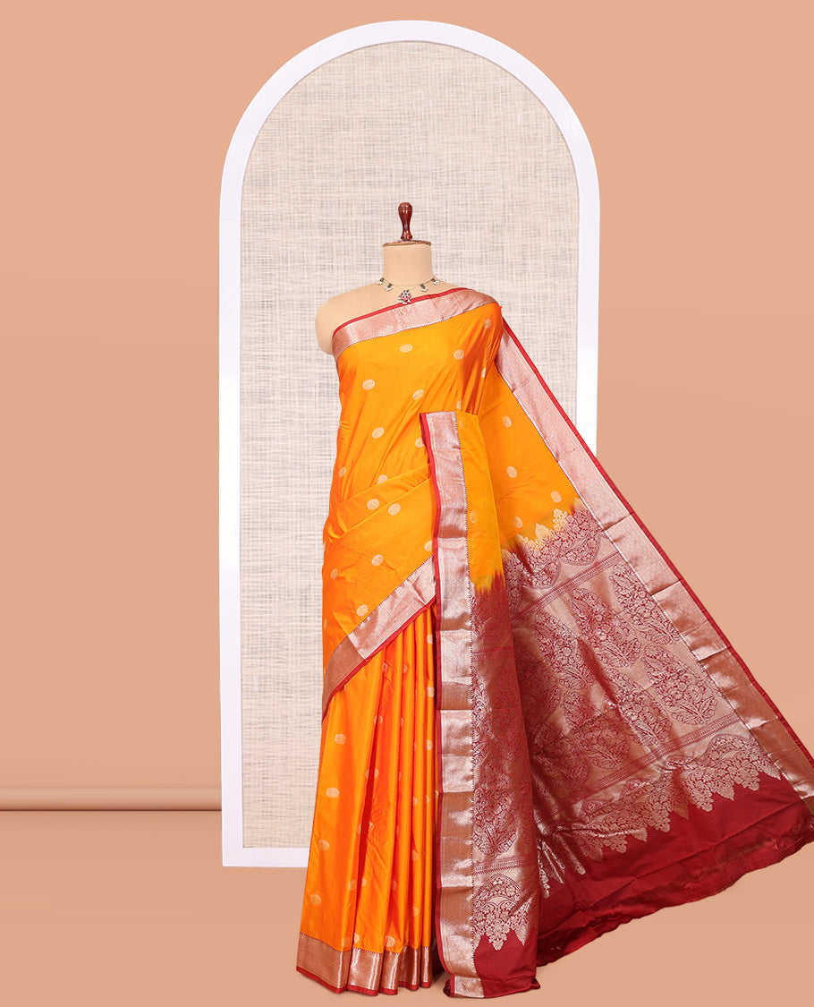 Orange Budget Silk Saree