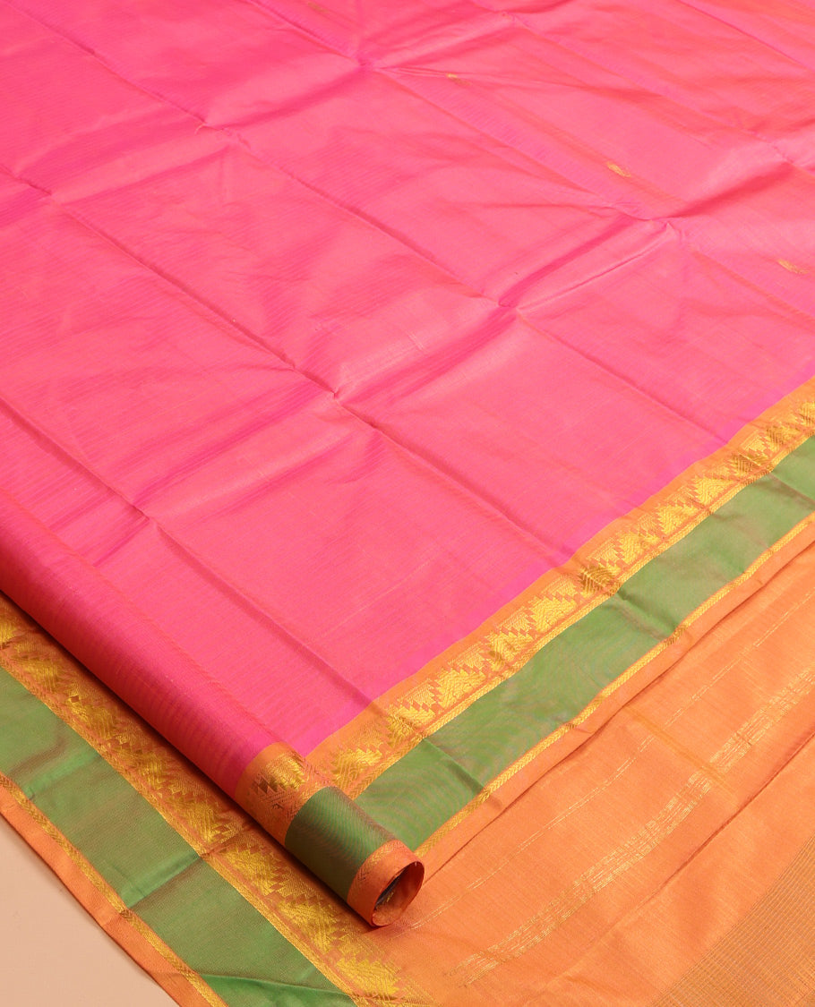 Pink Kanchipuram Silk Saree