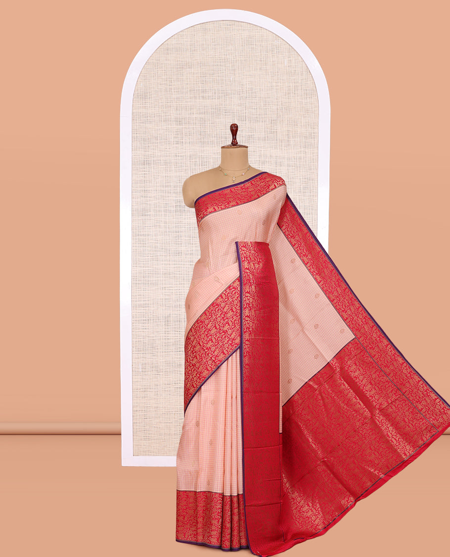 Light Pink Fancy Mysore Silk Saree