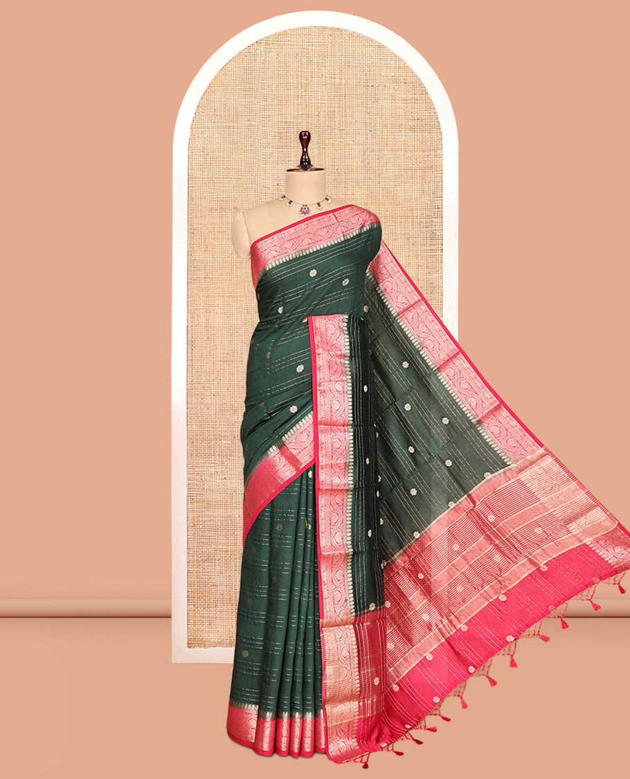 Green Assam Silk Saree