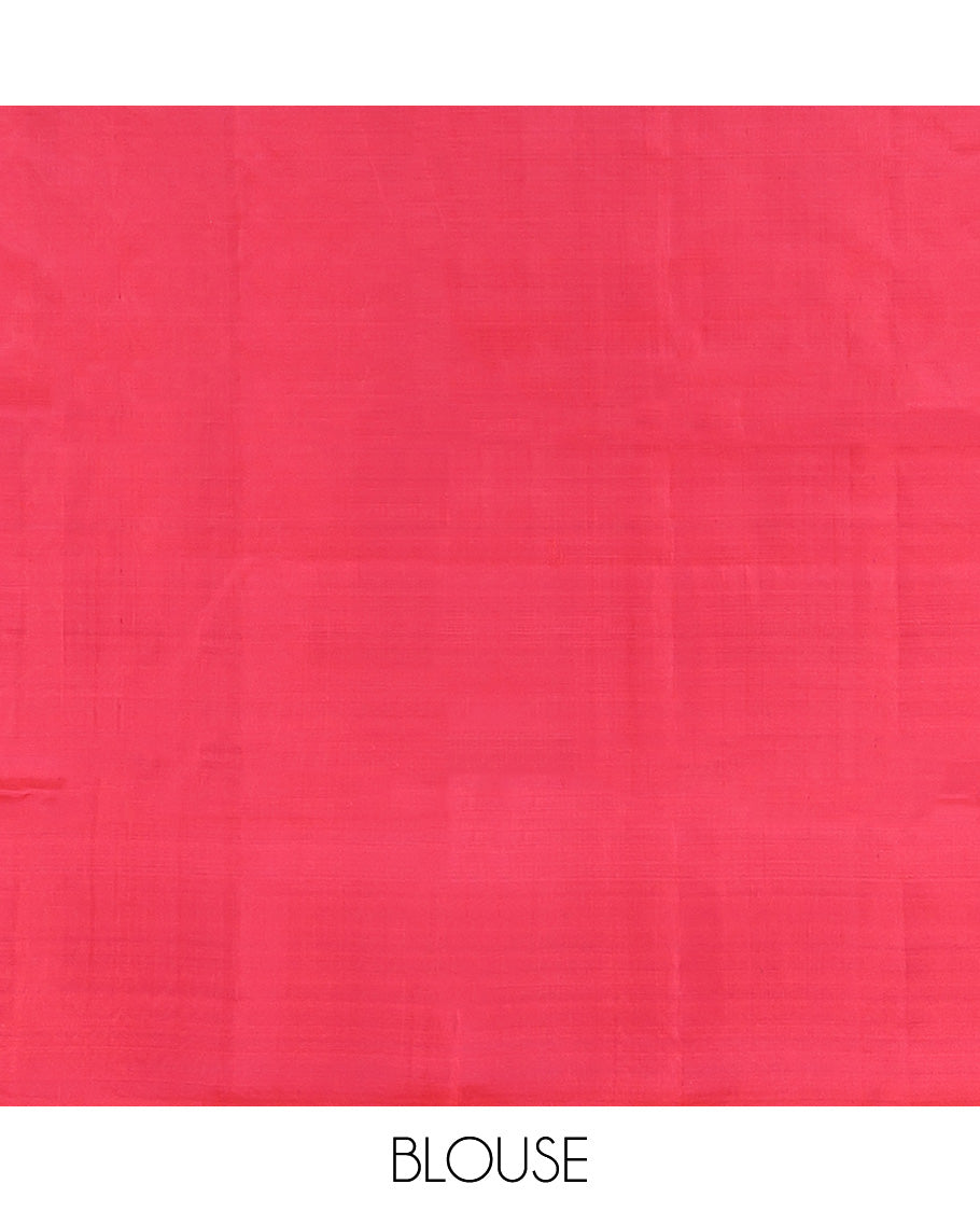Red Mayuri Lite Silk Mix Saree, Sparsely Woven with Checked Design All Over Its Body, Highlighted by a Zari Traditional Border, Sparsely Woven Pallu, and Paired with a Matching Blouse