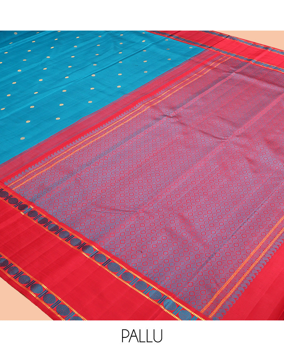 Blue Kanchipuram Silk Saree