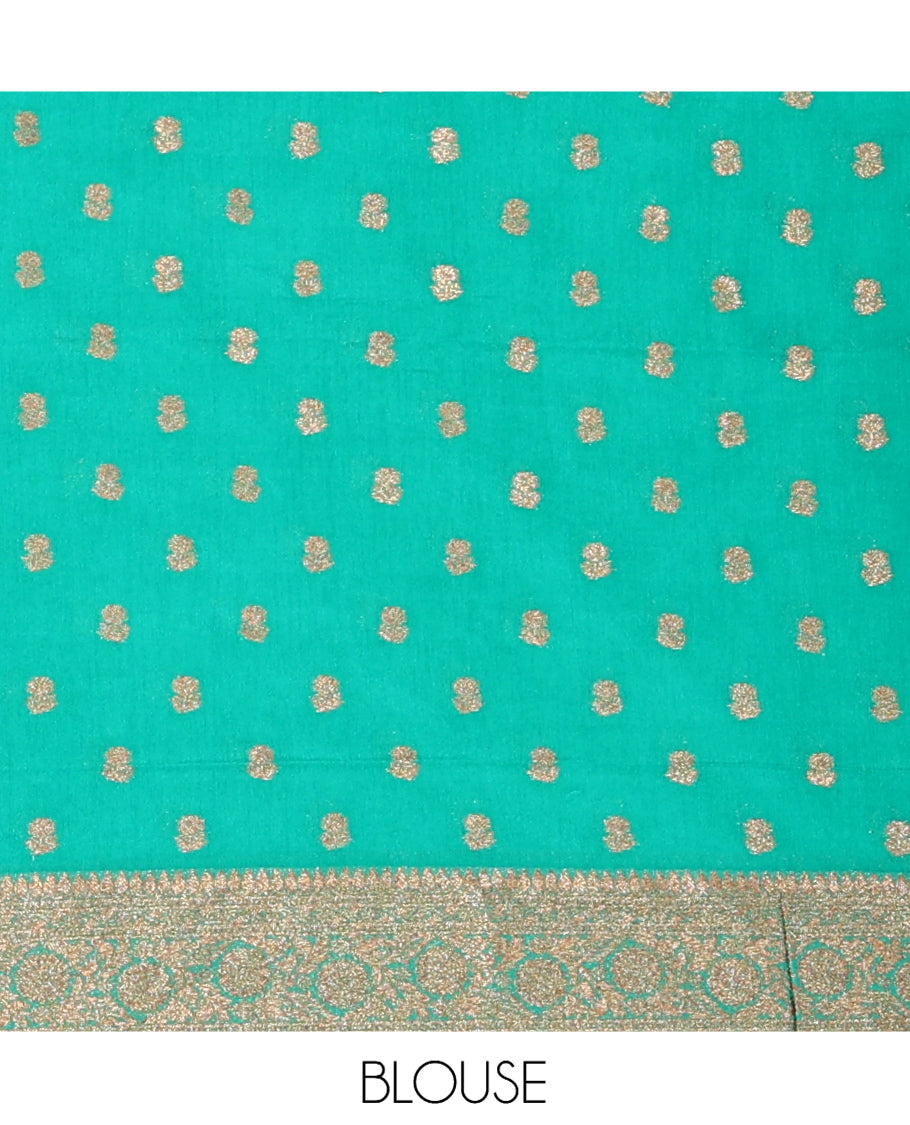 Green Fancy Crepe Saree