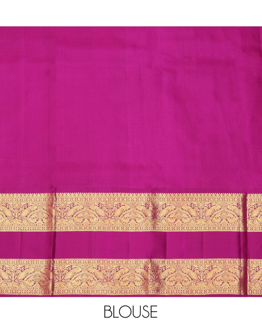 Orange Pure Silk Half-Saree