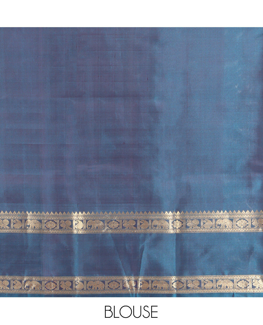 Brown Kanchipuram Chettinad Saree