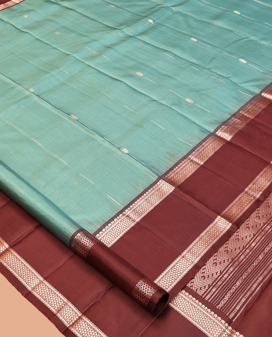 Blue Mayuri Soft Silk Saree