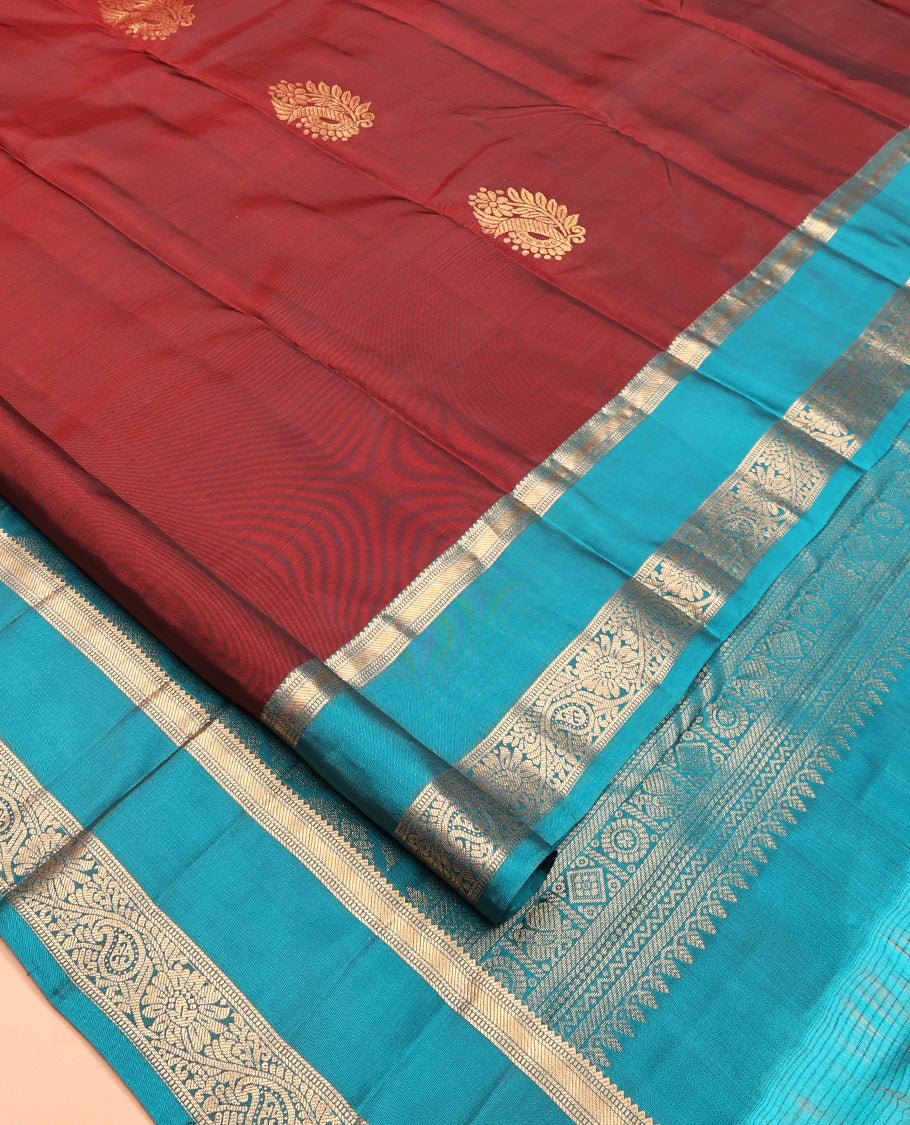 Red Mayuri Lite Silk Mix Saree