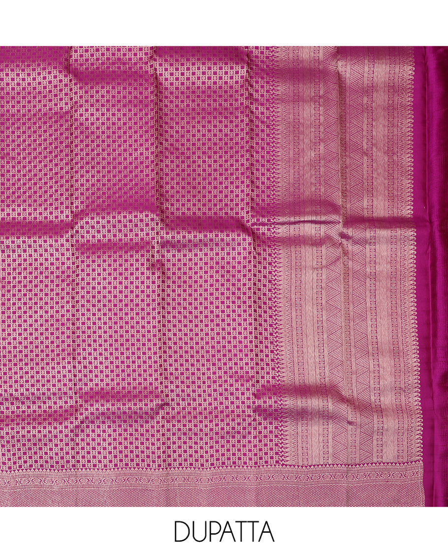 Orange Pure Silk Half-Saree