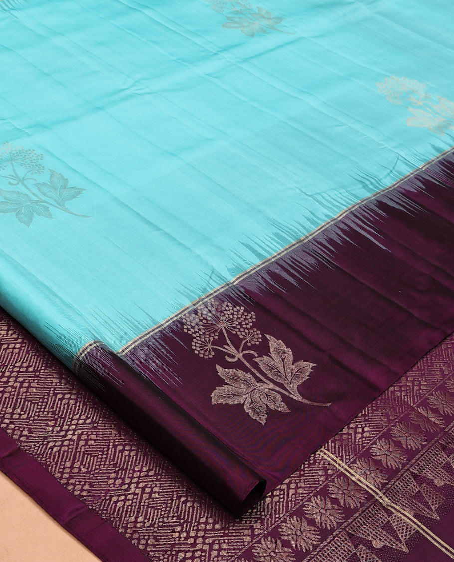 Blue Mayuri Soft Silk Saree