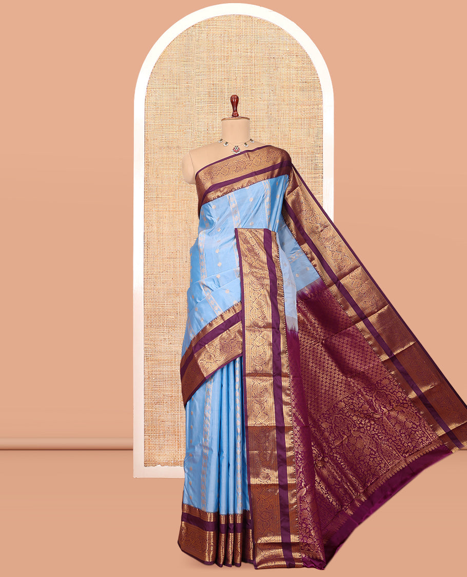 Blue Budget Silk Saree