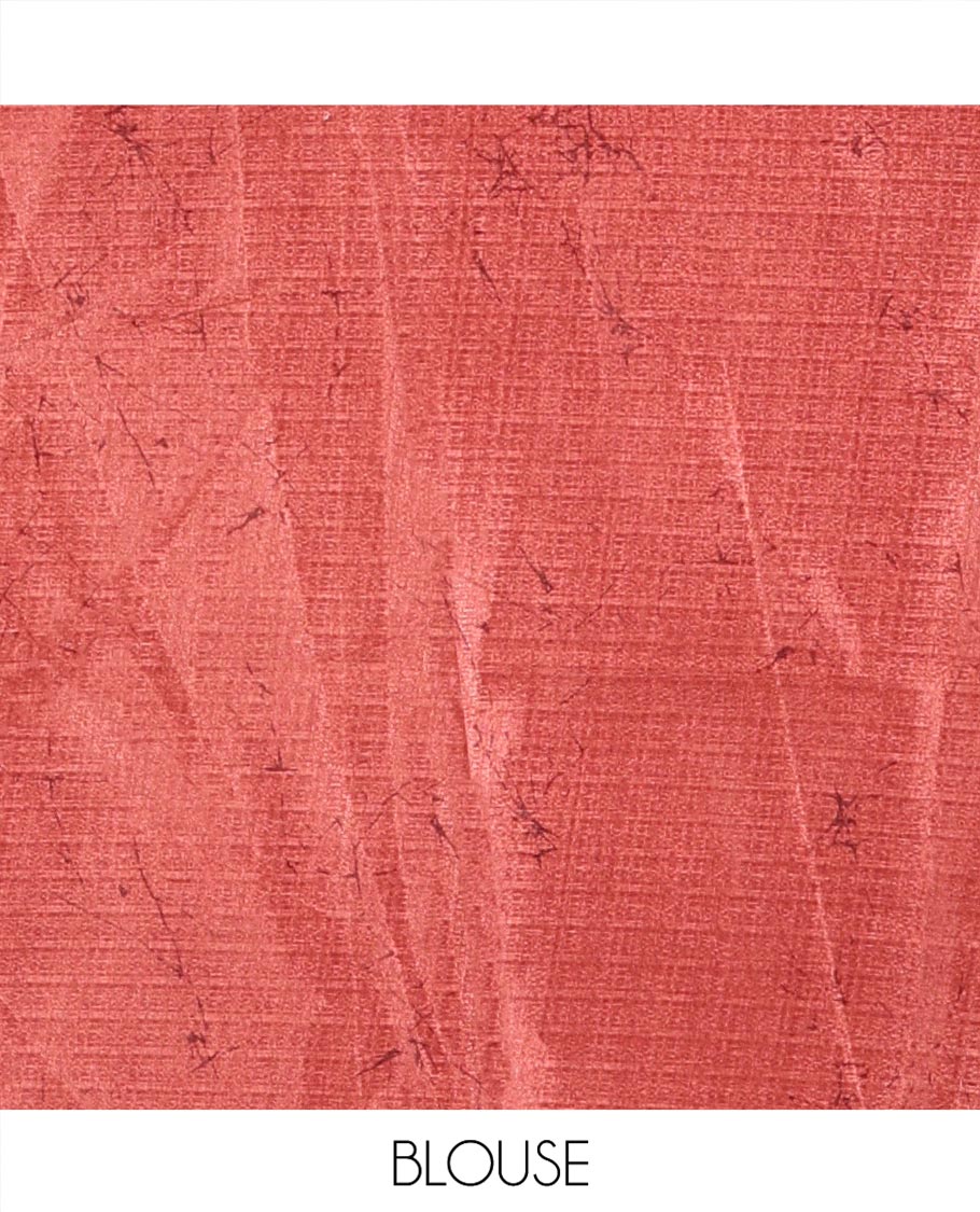 Cream and Brown Art Khadi Cotton Saree, Adorned With Half-and-Half-style Floral Print On Its Body, Highlighted by Contrast Piping Border, Self-Pallu and Paired with a Contrast Blouse