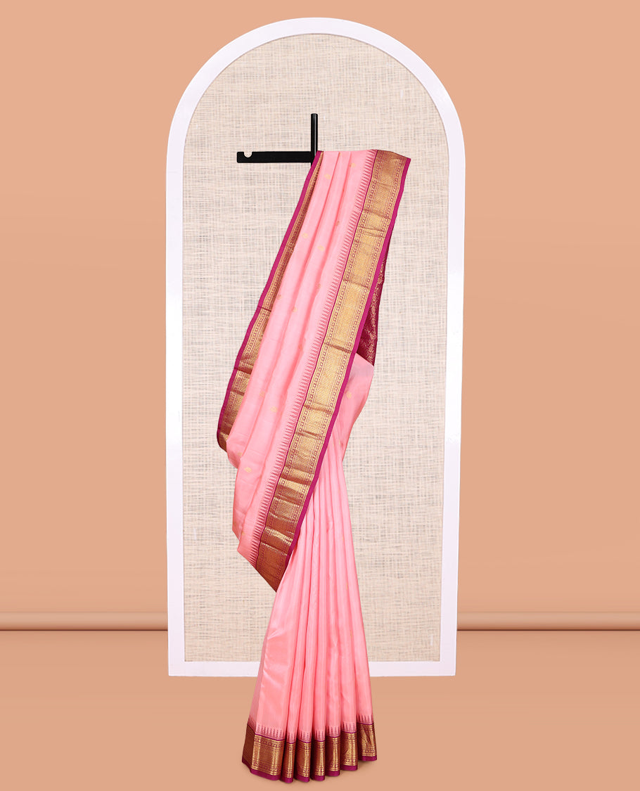 Pink Kanchipuram Silk Saree