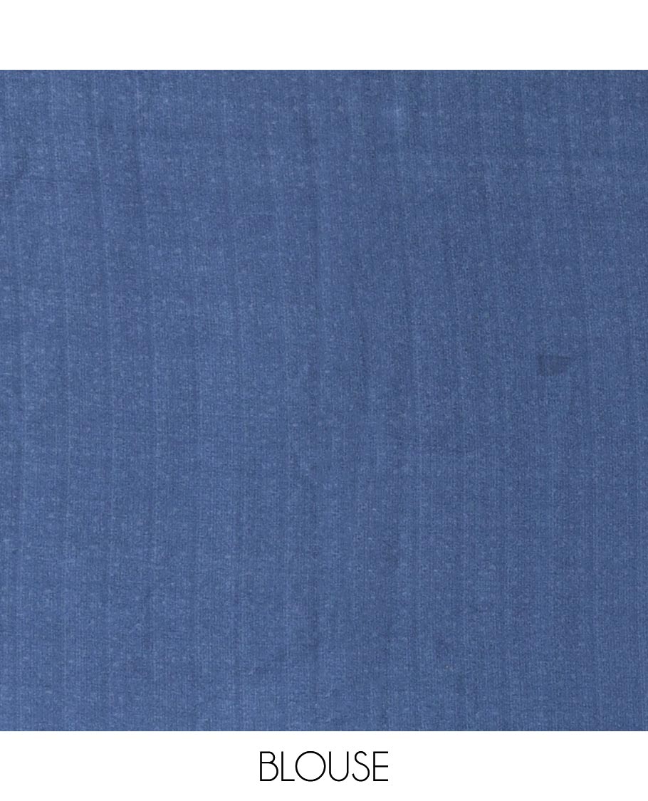 Mustard vertical striped gaji silk saree, contrast plain border, ajrakh printed pallu and contrast plain blouse