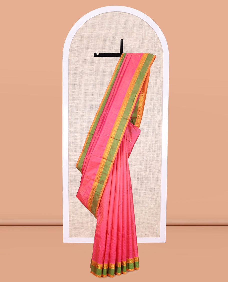 Pink Kanchipuram Silk Saree
